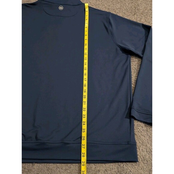 Peter Millar Perth Performance 1/4 Zip Blue Golf Pullover ME0EK40 Men's XL - Picture 7 of 8